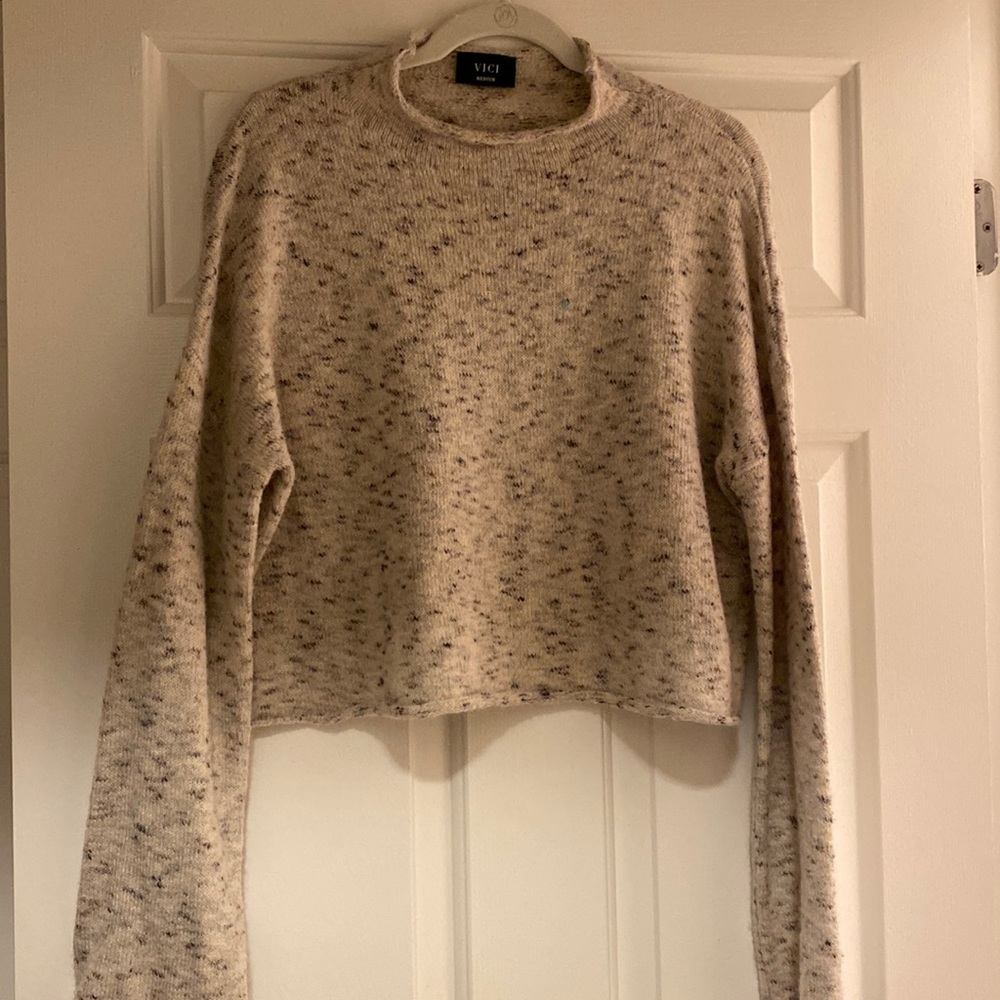 Vici Cream Speckled Sweater
